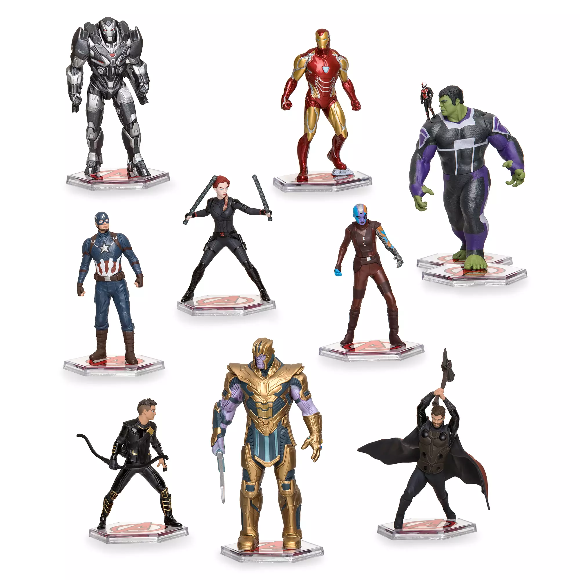 Avengers ของแท้ JP - Deluxe Figurine Set Disney [โมเดล Marvel] (9 ตัว)