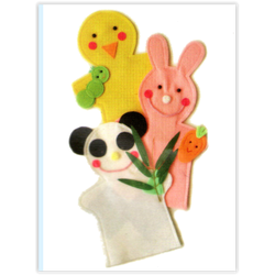 1359 หุ่นมือสัตว์-อาหาร (กระต่าย, นก, แพนด้า) ของเล่นเสริมพัฒนาการ ,ของเล่นเสริมทักษะ,ของเล่นเด็ก, สื่อการสอนอนุบาล