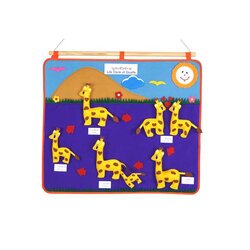 กระดานแขวนแสนสนุก แผงผ้าวงจรชีวิตยีราฟ สื่อการสอนอนุบาล,ปฐมวัย, ของเล่นเสริมพัฒนาการเด็ก, ของเล่นเสริมทักษะ, พร้อมส่ง