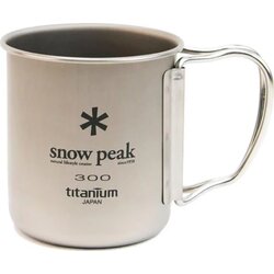 SnowPeak Titanium Single Cup 300 Folding Handle MG-042FHR