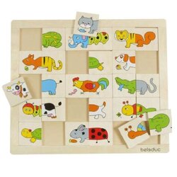 ชุดจับคู่ภาพสัตว์ ภาพตัดต่อ ยานพาหนะ , ของเล่นไม้, ของเล่นเสริมพัฒนาการ, ของเล่นเด็กอนุบาล, สื่อการสอนเด็กอนุบาล