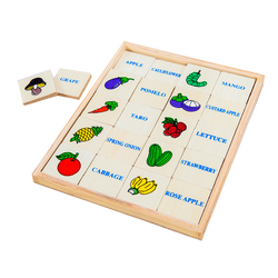 เรียนรู้คำศัพท์ ผัก-ผลไม้ 40 คำ, ของเล่นไม้, ของเล่นเสริมพัฒนาการ, ของเล่นเด็กอนุบาล, สื่อการสอนเด็กอนุบาล