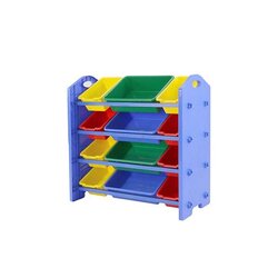 ชั้นวางอุปกรณ์ 4 ระดับแบบพลาสติก, ชั้นวางของ,เฟอร์นิเจอร์เด็ก พร้อมส่ง คิดค่าส่งตามจริง ขนาดตู้: 35 x 92 x 88 ซม