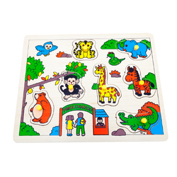 ภาพตัดต่อ สวนสัตว์ , ของเล่นไม้, ของเล่นเสริมพัฒนาการ, ของเล่นเด็กอนุบาล, สื่อการสอนเด็กอนุบาล