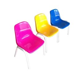 เก้าอี้โพลีเด็กอนุบาล ขาเหล็ก ,เก้าอี้เด็ก,เก้าอี้นั่ง,เก้าอี้อนุบาล,เฟอร์นิเจอร์เด็ก ขนาด ก.38*ส.28 ซม.