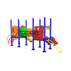 ชุดหอสไลด์-ท่อลอดอนุบาล-19เครื่องเล่นสนาม กลางแจ้ง เหล็ก, สไลเดอร์ใหญ่ สนามเด็กเล่นผลิตในไทย ขนาด350x390x200 ซม.