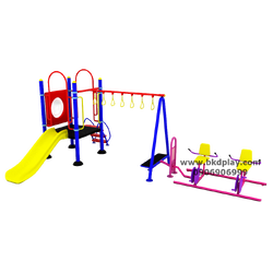 ชุดหอสไลด์80 +ห่วงโหน +จักรยานบัดดี้ เครื่องเล่นสนามกลางแจ้ง เหล็ก ของเล่น สั่งทำ 10-20 วัน