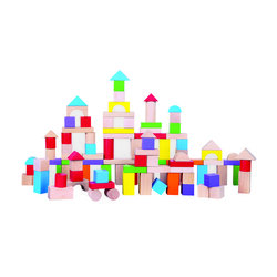 ชุดบล็อกไม้ 7 สี 100 ชิ้น, ของเล่นเสริมพัฒนาการ ,ของเล่นเสริมทักษะ,ของเล่นเด็ก, สื่อการสอนอนุบาล
