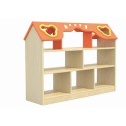 ชั้นวางของมีหลังคาหน้าหมี 8 ช่อง ,เฟอร์นิเจอร์เด็ก ,ชั้นวางของไม้,ตู้ไม้, ชั้นวางของเด็ก, โรงเรียนอนุบาล, เนอสเซอรี่, ห้องเด็กเล่น, kidszone สินค้าสั่งนำเข้า