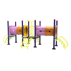 อุโมงค์พลาสติก เครื่องเล่นสนามเหล็ก เครื่องเล่นสนามกลางแจ้ง ของเล่น สั่งทำ 10-20 วัน ขนาด300x620x180 ซม.