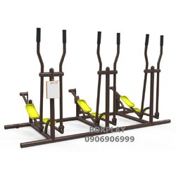 เครื่องบริหารแขน-ขา-สะโพก-หัวไหล่ (แบบโยกวิ่งสลับเท้า 3 ชุด) เครื่องออกกำลังกาย, กลางแจ้ง, ลานกีฬา, อเนกประสงค์, สนามกีฬา