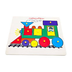 ภาพตัดต่อ รถไฟเรขา , ของเล่นไม้, ของเล่นเสริมพัฒนาการ, ของเล่นเด็กอนุบาล, สื่อการสอนเด็กอนุบาล