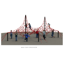 ปีนป่ายใยแมงมุม 2 โดม , เครื่องเล่นสนาม, ปีนป่ายเชือกเสริมลวด สั่งนำเข้า
