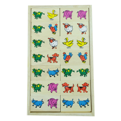 โดมิโนสัตว์เลี้ยง , ของเล่นไม้, ของเล่นเสริมพัฒนาการ, ของเล่นเด็กอนุบาล, สื่อการสอนเด็กอนุบาล