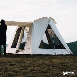 Kodiak Canvas x Carnival 10x10 ft. Flex-Bow VX Canvas Tent Collection 2023 White