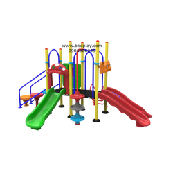 ชุดหอสไลด์ปีนป่ายอนุบาล-14 เครื่องเล่นสนาม กลางแจ้ง เหล็ก, สไลเดอร์ ของเล่น สั่งทำ 10-20 วัน ขนาด 300 x 450 x 200 ซม.