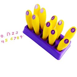 ชุดตราปั๊มตัวเลข 1-10, ตรายาง ,ตราปั๊ม ,สื่อการสอน, พร้อมส่ง