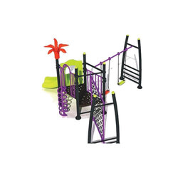 ชุดplayground5 ชุดหอสไลด์ 80+ปีนป่ ายเชือก,เครื่องเล่นสนามกลางแจ้ง,เครื่องเล่นสนามแบบเหล็ก,สไลเดอร์,ครุภัณฑ์สนามเด็กเล่น,งบสพฐ,สินค้าผลิตในไทย ขนาด 500 x 500 x 250 ซม.