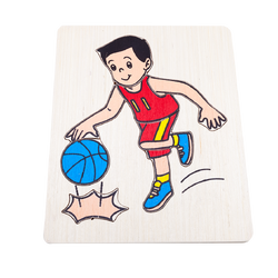 ภาพตัดต่อเล็กเล่นบาส , ของเล่นไม้, ของเล่นเสริมพัฒนาการ, ของเล่นเด็กอนุบาล, สื่อการสอนเด็กอนุบาล