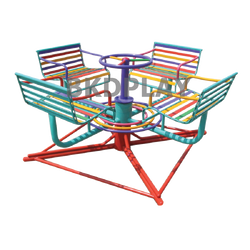 เก้าอี้หมุน 4 ที่, เครื่องเล่นสนามกลางแจ้ง , เครื่องเล่นสนามแบบเหล็ก,ม้าหมุน, OutdoorPlayground, ราคาโรงงาน