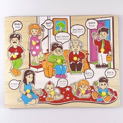 ภาพตัดต่อ ครอบครัว (8 ชิ้น) , ของเล่นไม้, ของเล่นเสริมพัฒนาการ, ของเล่นเด็กอนุบาล, สื่อการสอนเด็กอนุบาล