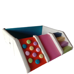 J-05679 ชุดบ่อบอลปีนป่าย 3 ทาง , คอกกั้นเด็ก,เบาะนุ่ม,เครื่่องเล่นในร่ม, หนัง pvc, พร้อมส่ง, ขนาด : 200x224 ซม.