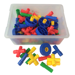 ตัวต่อรูปท่อ ,ของเล่นเสริมพัฒนาการ, ของเล่น,สื่อการสอนปฐมวัย