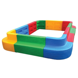 บ่อบอลขอบที่นั่ง (ผืนผ้า) บ่อบอลพลาสติก, คอกกั้นเด็ก, บ่อบอล บ่อบอลพลาสติก, คอกกั้นเด็ก,ขนาด 194x294x58 cm.