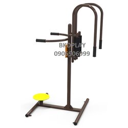 บริหารเอว-แผ่นหลัง (แบบยืนบิดเอวนวดหลัง)เครื่องออกกำลังกาย, กลางแจ้ง, ลานกีฬา, อเนกประสงค์, สนามกีฬา