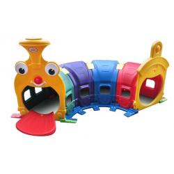 อุโมงค์รถไฟผจญภัย,ถ้ำลอด,ท่อลอด ของเล่นสนาม,ของเล่นเสริมพัฒนาการ ขนาด 152 x 206x 106 CM.