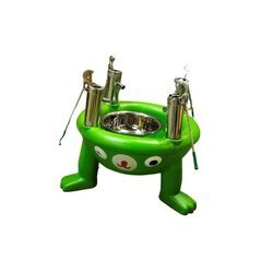 โต๊ะเล่นน้ำเล่นทราย กระบะทรายมีขาตั้งสีเขียว ,บ่อทราย, บ่อน้ำ, เล่นทราย,เล่นน้ำ,ของเล่นเด็ก,ของเล่นสนาม ขนาด 76x76x105 ซม.