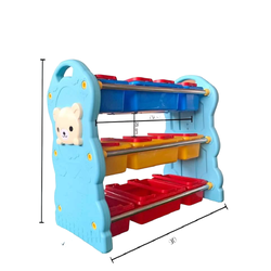 ชั้นวางของหมีน้อยจอมซน เฟอร์นิเจอร์เด็ก,ชั้นวางของ ขนาด : 40x86x74 ซม.
