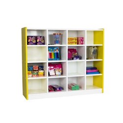 ชั้นใส่ของคุณหนู 16 ช่อง , เฟอร์นิเจอร์ไม้ , เฟอร์นิเจอร์เด็ก ,ชั้นวางหนังสือ , ชั้นไม้ ตู้ไม้ ขนาด: 30 x 108 x 90 ซม.