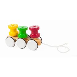 รถลากสามสี , ของเล่นไม้, ของเล่นเสริมพัฒนาการ, ของเล่นเด็กอนุบาล, สื่อการสอนเด็กอนุบาล