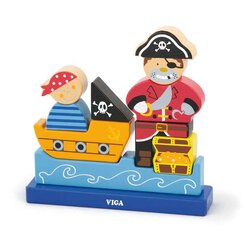 ชุดโจรสลัด บล็อกไม้แม่เหล็กปริศนา สื่อการสอนอนุบาล,ปฐมวัย,ของเล่นเสริมพัฒนาการ, ของเล่นเสริมทักษะ