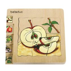 เกมปริศนา-ผลไม้และผัก-แอปเปิล, ของเล่นไม้, ของเล่นเสริมพัฒนาการ, ของเล่นเด็กอนุบาล, สื่อการสอนเด็กอนุบาล