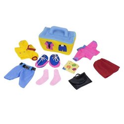 ชุดกระเป๋าเครื่องแต่งกายนุ่มนิ่ม 12 ชิ้น,ของเล่นเสริมพัฒนาการ ,ของเล่นเสริมทักษะ,ของเล่นเด็ก, สื่อการสอนอนุบาล