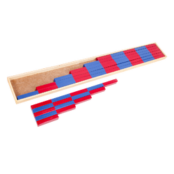 แท่งไม้จำนวน (บันไดยาว แดง-น้ำเงิน), ของเล่นไม้, ของเล่นเสริมพัฒนาการ, ของเล่นเด็ก,สื่อการสอนปฐมวัย,พร้อมส่ง