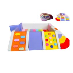 J-05678 ชุดปีนป่ายสี่เหลี่ยมรวมบ่อบอล , บ่อบอลรวมฐานผจญภัย เบาะนุ่ม เครื่่องเล่นในร่ม, หนัง pvc, พร้อมส่ง ขนาด : 310x250ซม.