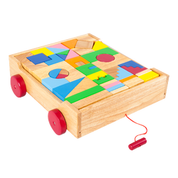 รถลากบล็อกแสนสนุก , ของเล่นไม้, ของเล่นเสริมพัฒนาการ, ของเล่นเด็กอนุบาล, สื่อการสอนเด็กอนุบาล