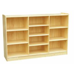 ชั้นวางของ3ชั้น10ช่อง เฟอร์นิเจอร์เด็ก ,ชั้นวางของไม้,ตู้ไม้, ชั้นวางของเด็ก, โรงเรียนอนุบาล, เนอสเซอรี่, ห้องเด็กเล่น, kidszone สินค้าสั่งนำเข้า ขนาด 30x120x80 ซม.