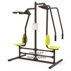 เครื่องบริหารกล้ามเนื้อแขน-หัวไหล่ (แบบดึง-ดันยกตัว) เครื่องออกกำลังกาย, กลางแจ้ง, ลานกีฬา, อเนกประสงค์, สนามกีฬา