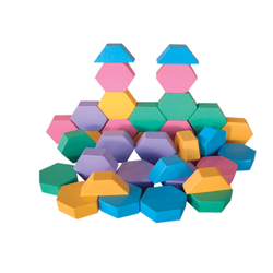 บล็อกสร้างสรรค์หกเหลี่ยม , ของเล่นไม้, ของเล่นเสริมพัฒนาการ, ของเล่น,สื่อการสอนปฐมวัย