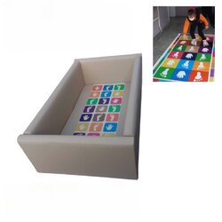 BRN-J-05680 คอกกั้นเด็กฝึกกระโดด, เตียงเด็ก,เบาะนุ่ม,คอกกั้น,บ่อบอล,เครื่่องเล่นในร่ม, หนัง pvc, พร้อมส่ง, ขนาด : 106x198 ซม.