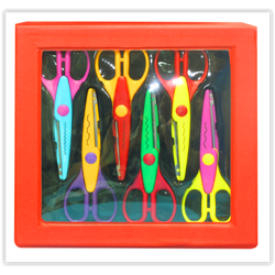 1549 กรรไกรซิกแซก 6 แบบ ของเล่นเสริมพัฒนาการ ,ของเล่นเสริมทักษะ,ของเล่นเด็ก, สื่อการสอนอนุบาล