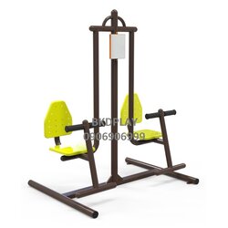 เครื่องออกกำลังกาย กลางแจ้ง ชุดอุปกรณ์ บริหารขา เข่า น่อง แบบขาดัน ยกตัวคู่ ลานกีฬา อเนกประสงค์ สนามกีฬา