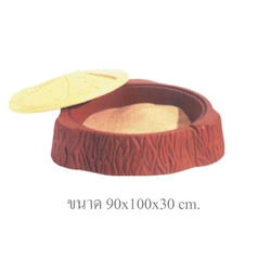 บ่อทรายท่อนไม้ มีฝาปิด , กระบะทรายเด็ก, ของเล่นเด็ก, พร้อมส่งราคาโรงงาน