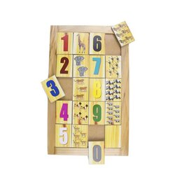 ชุดถาดไม้จับคู่ตัวเลขกับจำนวนสัตว์ 20 ชิ้น สื่อการสอนอนุบาล,ปฐมวัย,ของเล่นเสริมพัฒนาการ, ของเล่นเสริมทักษะ