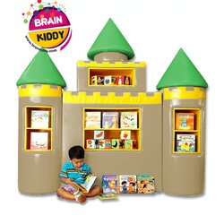 ชั้นวางปราสาทเขียว เฟอร์นิเจอร์เด็ก ,ชั้นวางของไม้,ตู้ไม้, ชั้นวางของเด็ก, โรงเรียนอนุบาล, เนอสเซอรี่, ห้องเด็กเล่น, kidszone พร้อมส่ง