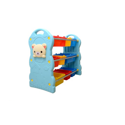 ชั้นวางหมีน้อยสีหวาน 9 ถาด,ชั้นวางพลาสติก,เฟอร์นิเจอร์เด็ก,ชั้นใส่ของเล่น